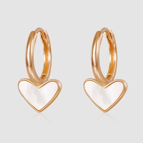 フープ ピアス フープ ピアス 優美なハートチャームフープ