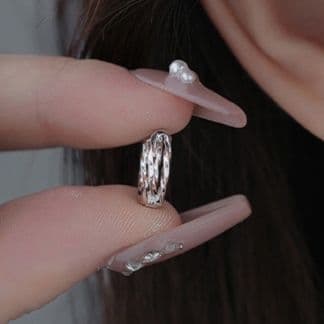 フープ ピアス フープ ピアス 波紋のささやき プラチナフープ