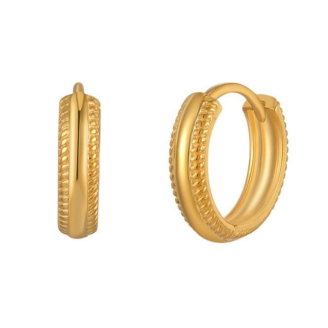 フープ ピアス フープ ピアス 縄目模様の洗練フープピアス