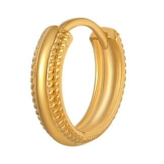 フープ ピアス フープ ピアス 縄目模様の洗練フープピアス