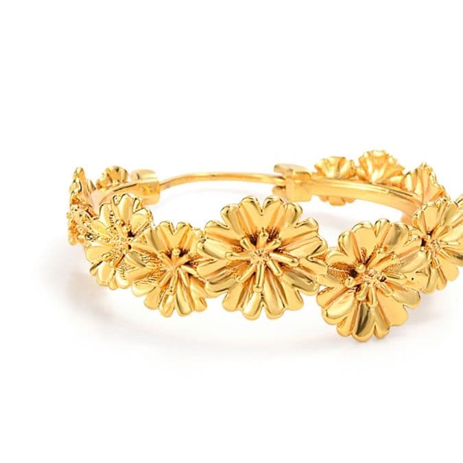 フープ ピアス 花模様の輝き フープ ピアス
