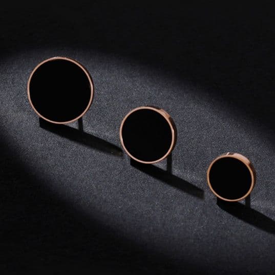 フープ ピアス フープ ピアス 円形モダン 黒玉フープピアス