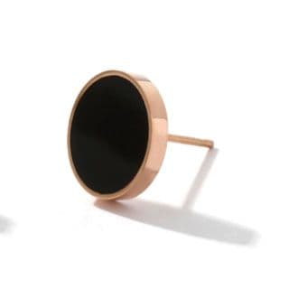 フープ ピアス フープ ピアス 円形モダン 黒玉フープピアス