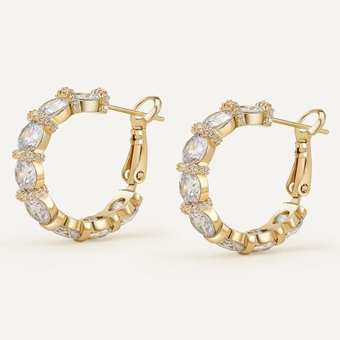 フープ ピアス フープ ピアス 煌めき宝石のフープ