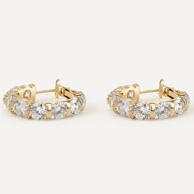 フープ ピアス フープ ピアス 煌めき宝石のフープ