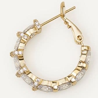 フープ ピアス フープ ピアス 煌めき宝石のフープ