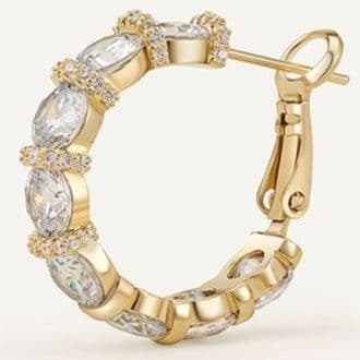 フープ ピアス フープ ピアス 煌めき宝石のフープ