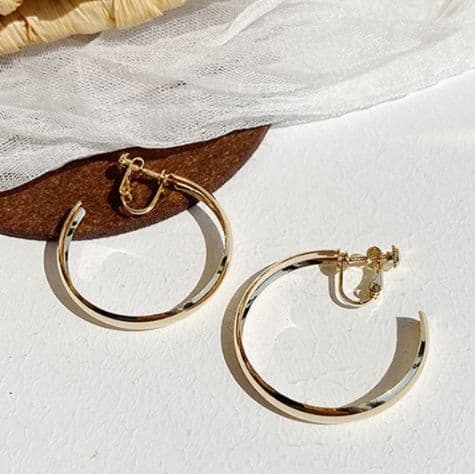 フープ ピアス フープ ピアス 艶やか輪郭 洗練フープ