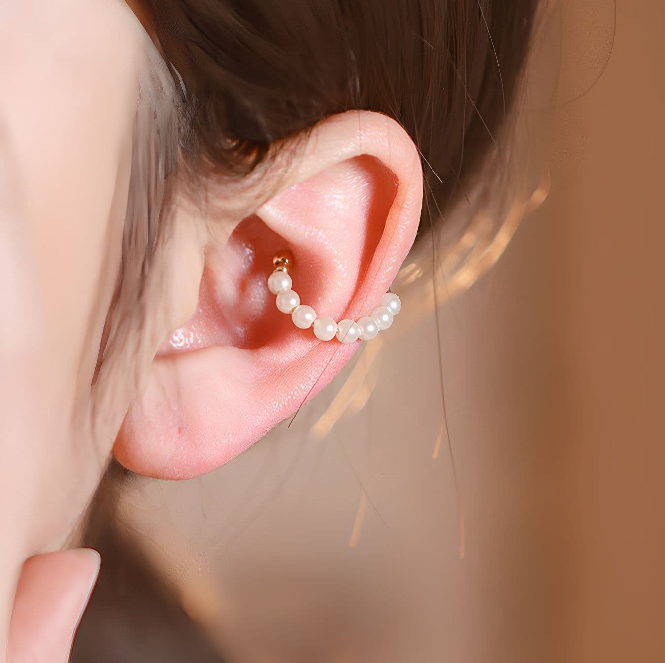 フープ ピアス フープ ピアス 優美な真珠輪フープピアス