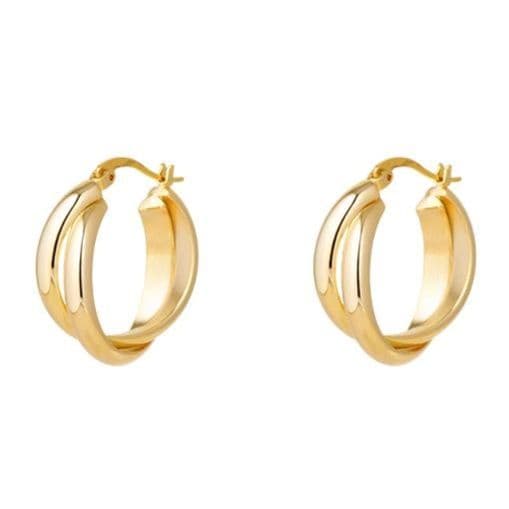 フープ ピアス フープ ピアス クロスデザイン 華やか輪環