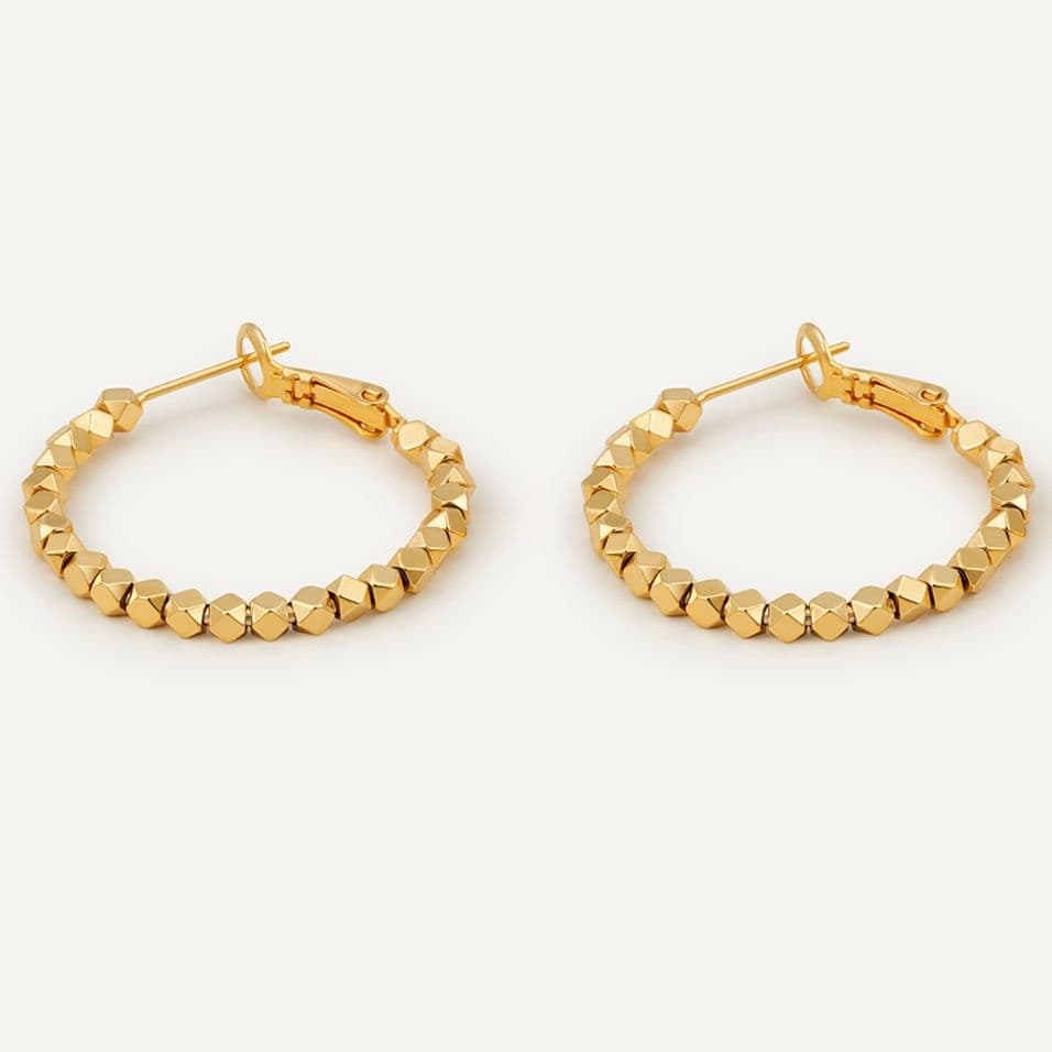フープ ピアス フープ ピアス 多面体の輝き フープピアス