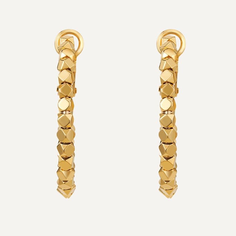 フープ ピアス フープ ピアス 多面体の輝き フープピアス