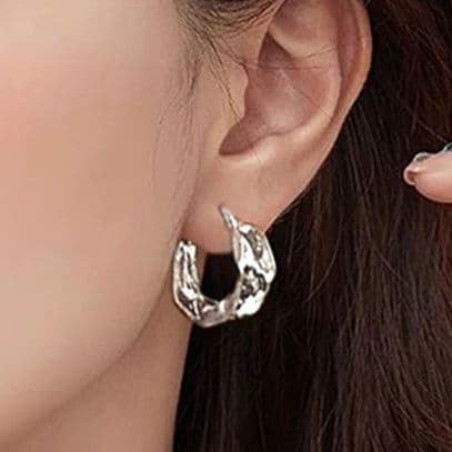 フープ ピアス フープ ピアス 波紋デザイン フープピアス