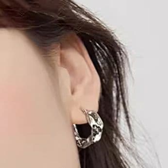 フープ ピアス フープ ピアス 波紋デザイン フープピアス