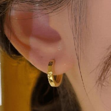 フープ ピアス フープ ピアス 洗練シンプル輝きフープ