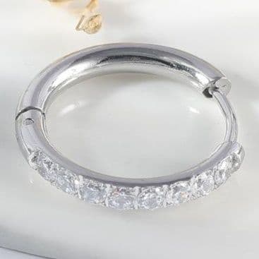 輝石デザインフープピアス