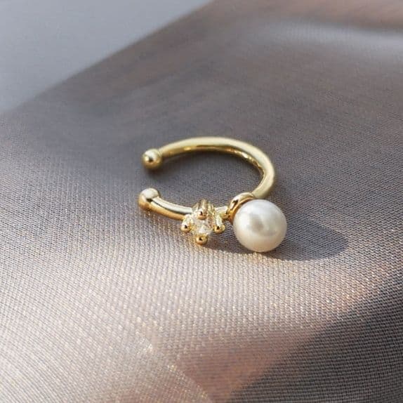 フープ ピアス 星座モチーフパールフープピアス
