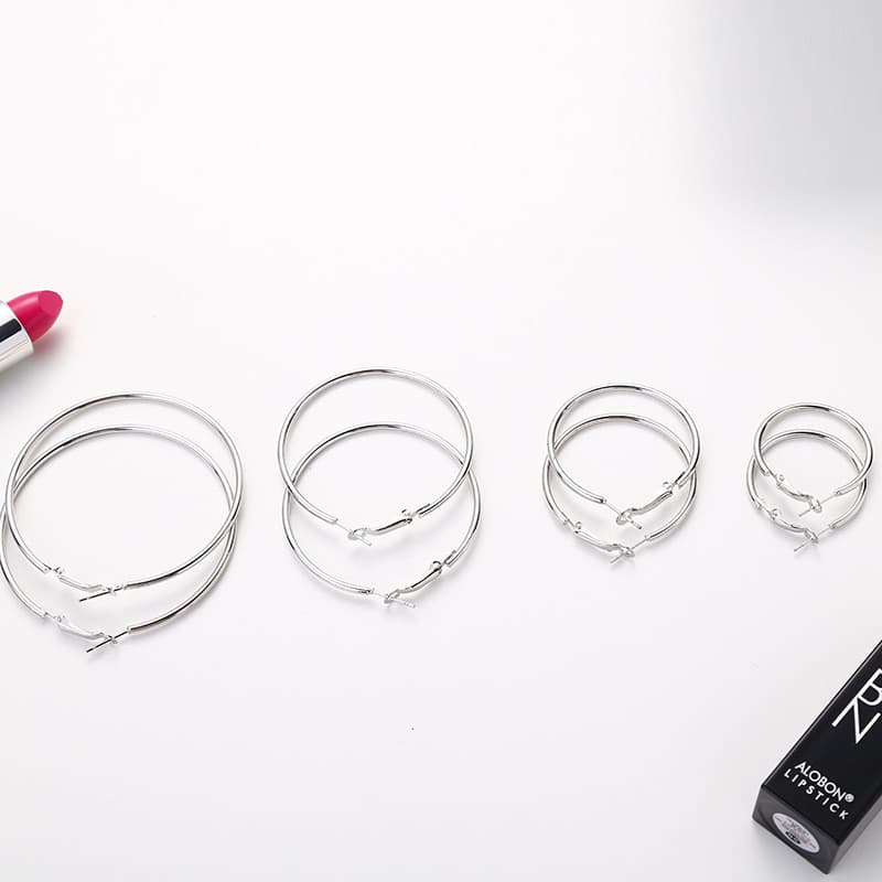フープ ピアス フープ ピアス 洗練された輝きの円環ピアス