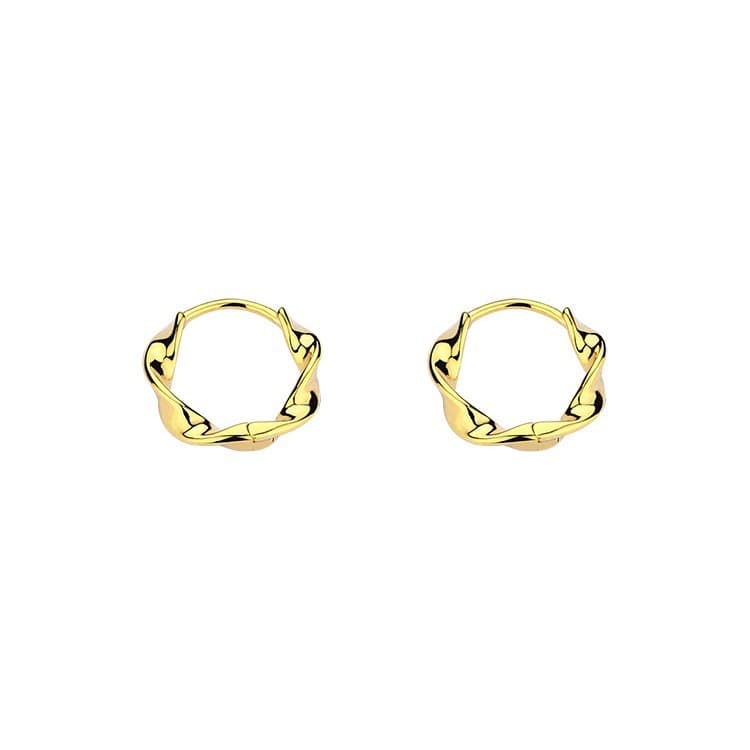 フープ ピアス 洗練されたねじれフープピアス