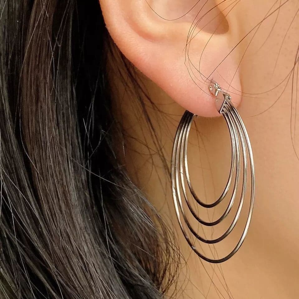 フープ ピアス マルチ レイヤー フープピアス