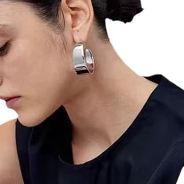 フープ ピアス シンプル フープピアス 艶やか