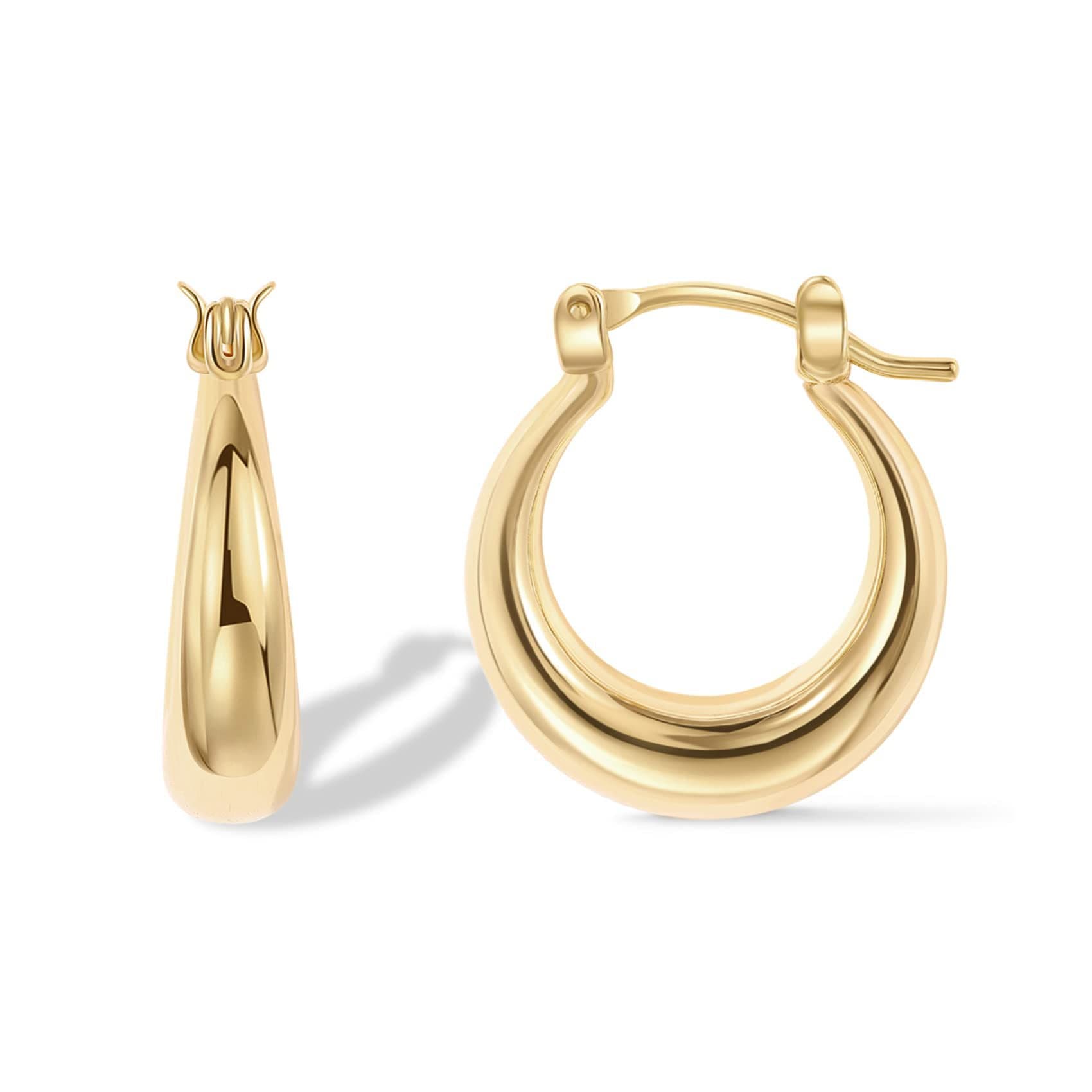 フープ ピアス しずくフォルム 艶やかフープピアス