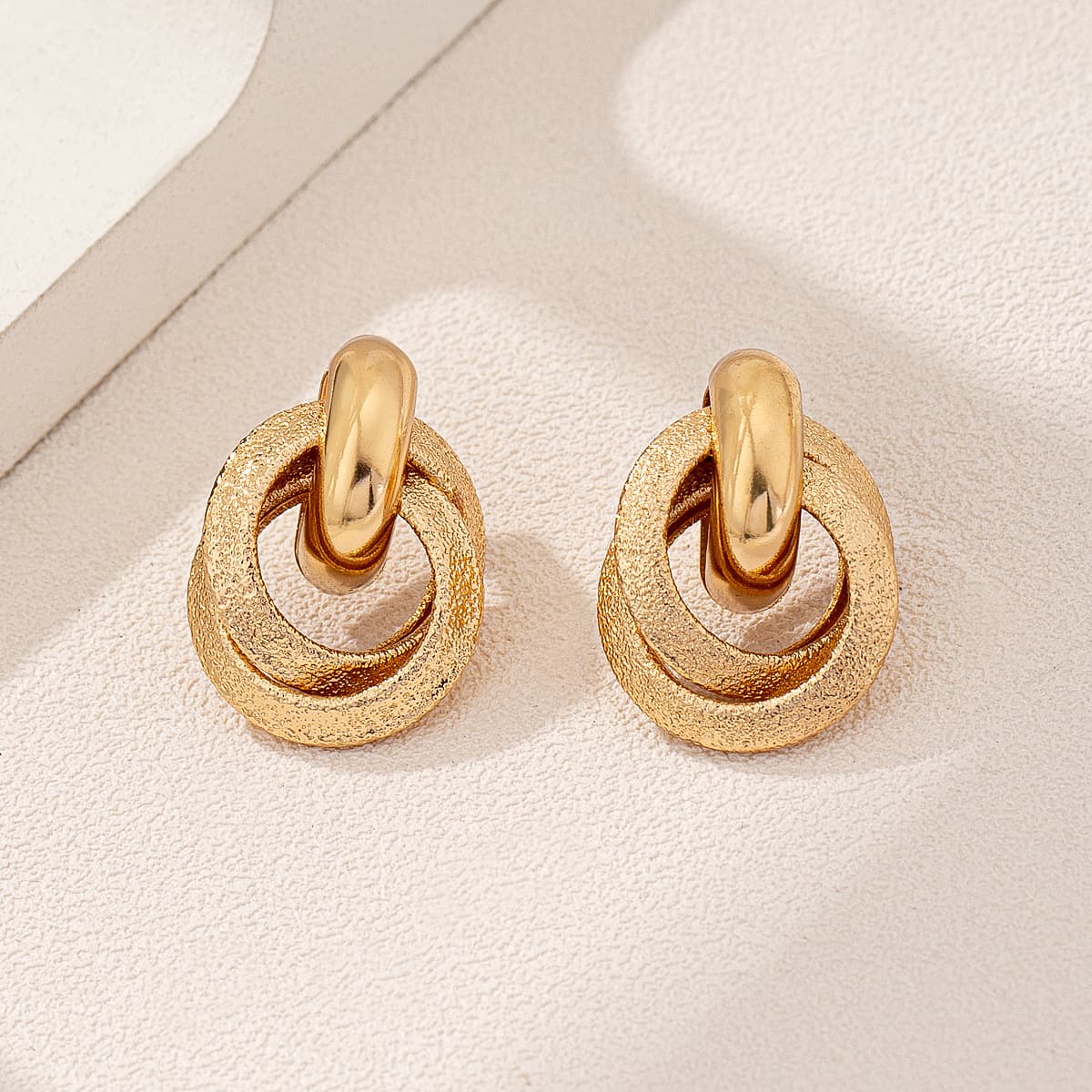 フープ ピアス 二重輪 フロストピアス
