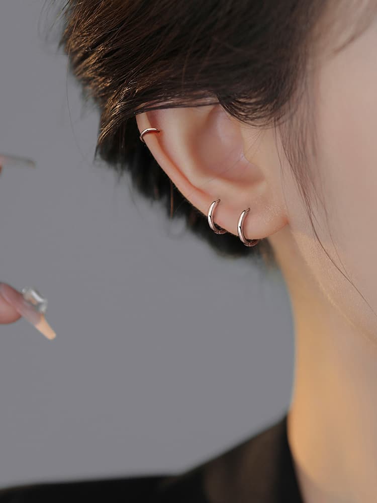 フープ ピアス フープ ピアス 医療用チタン製フープピアス