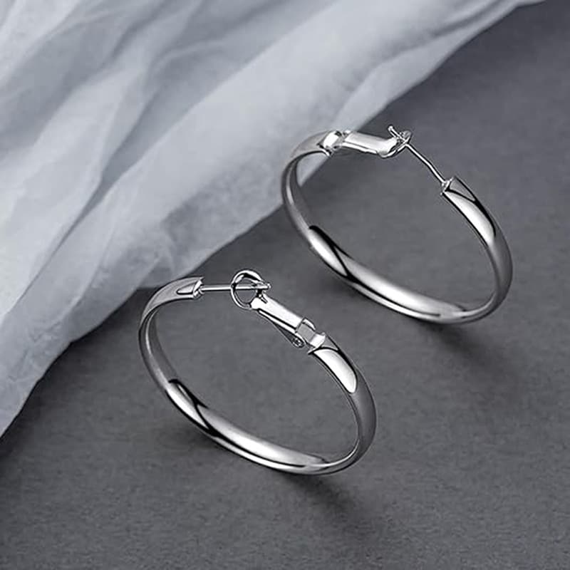 フープ ピアス 輝きシンプル円環ピアス