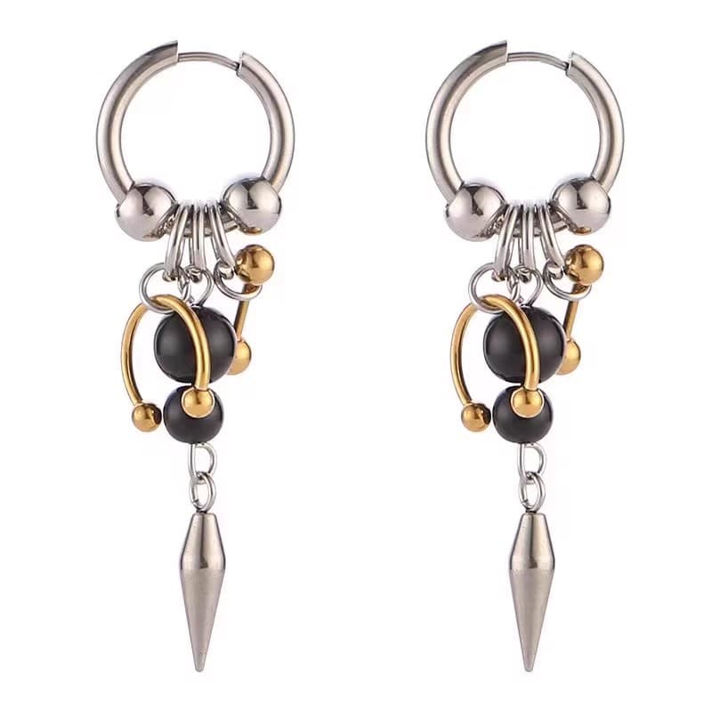 フープ ピアス フープ ピアス 揺れる多重装飾フープピアス