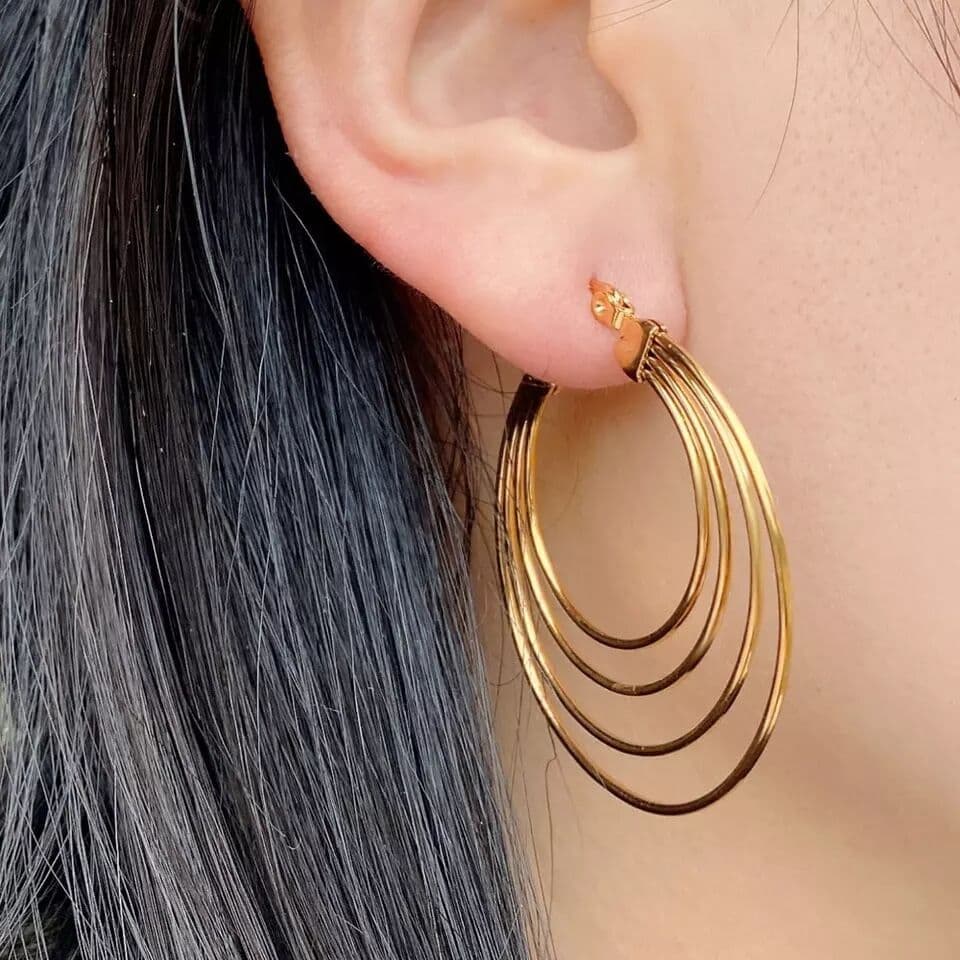 フープ ピアス マルチ レイヤー フープピアス